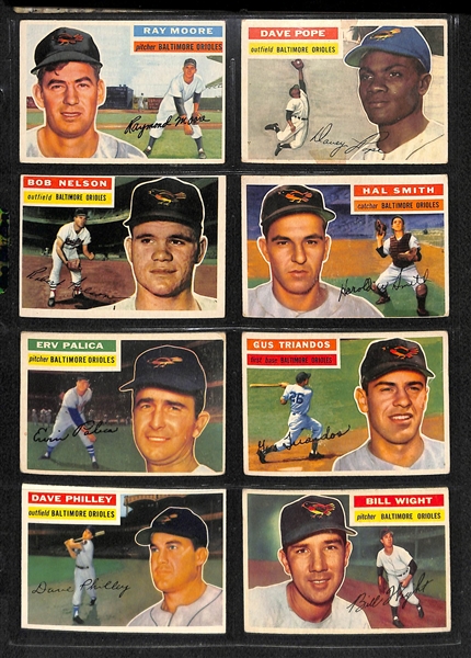 Lot Of 63 1954-56 Baltimore Orioles & Colts Cards